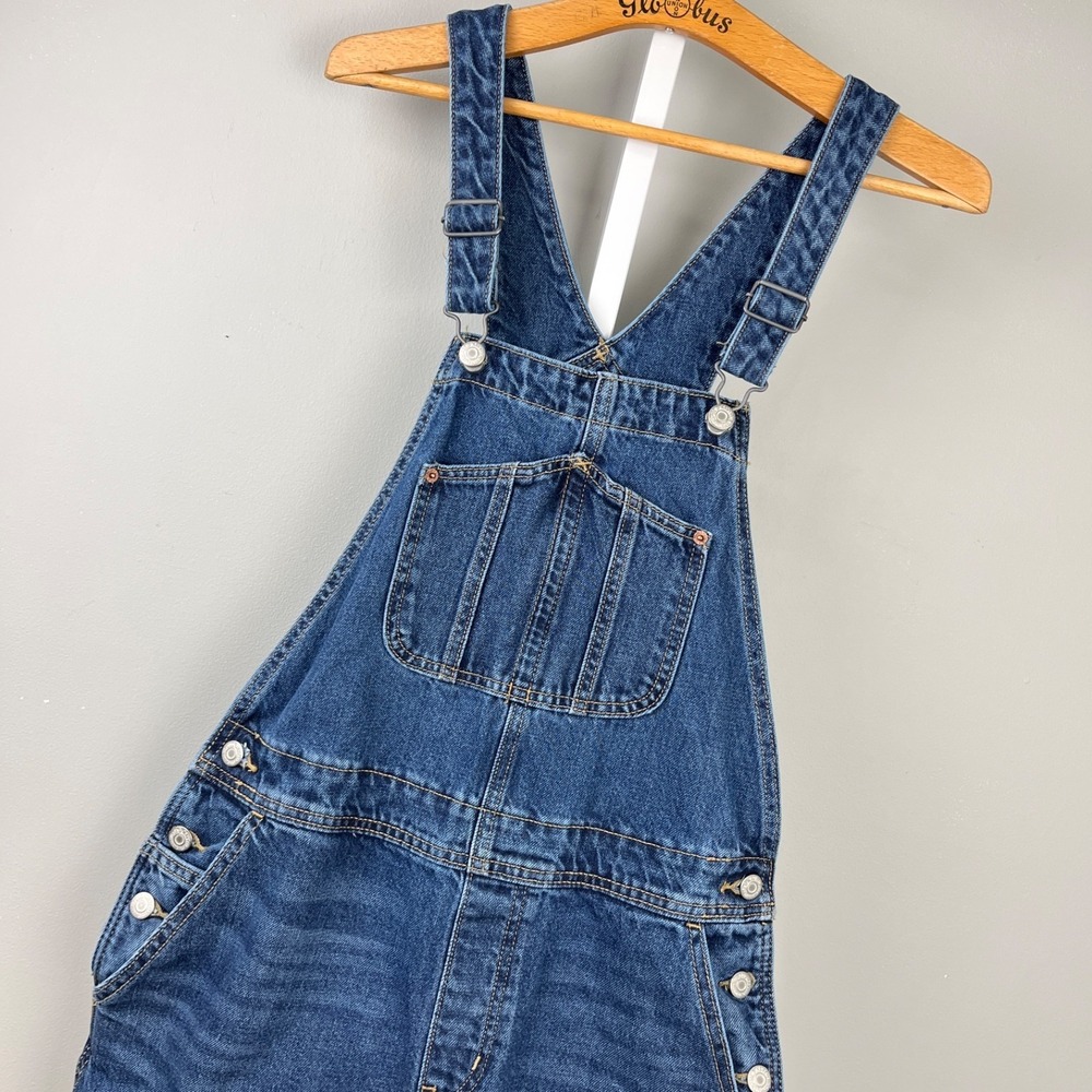 Old‎ Navy Denim Bib Overalls Jeans Womens 8 Tall Classic Utility Farm Girl